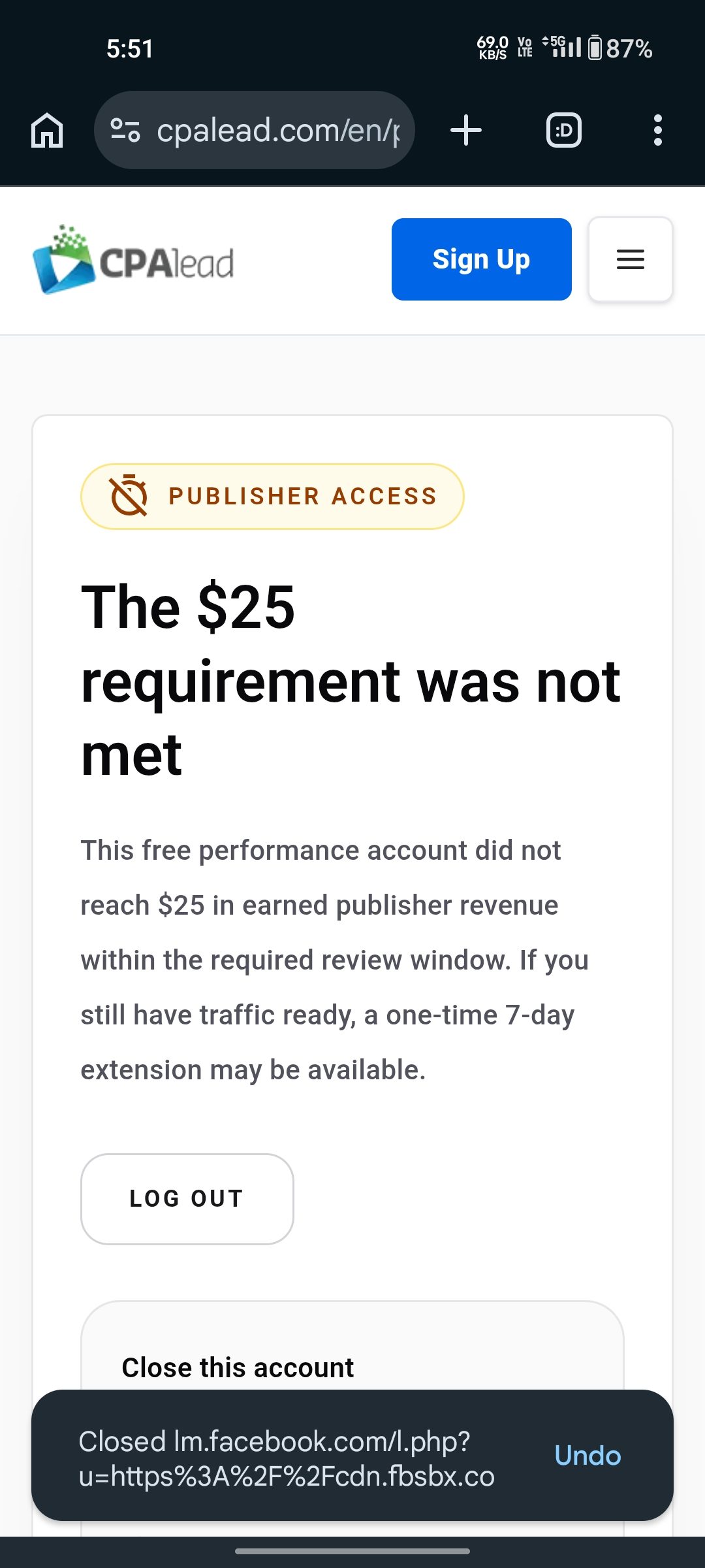 Cpalead account ban