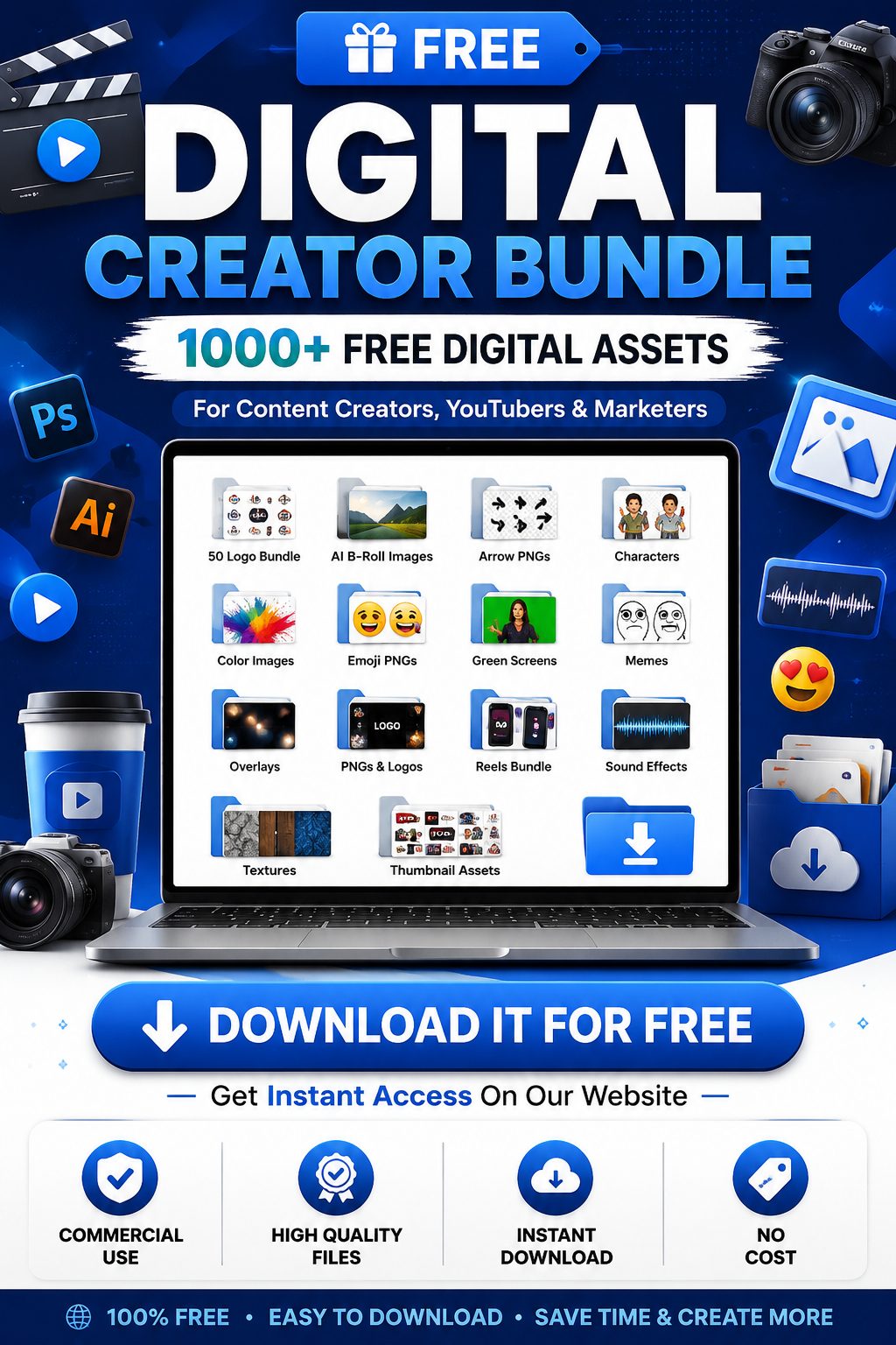 ๐ 1000+ FREE Digital Assets Every Creator Needs